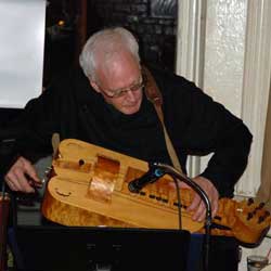 playing the hurdy gurdy